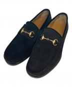 GUCCIグッチ）の古着「スエードローファー」｜ブラック