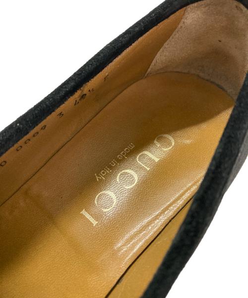 GUCCI（グッチ）GUCCI (グッチ) スエードローファー ブラック サイズ:42 1/2の古着・服飾アイテム