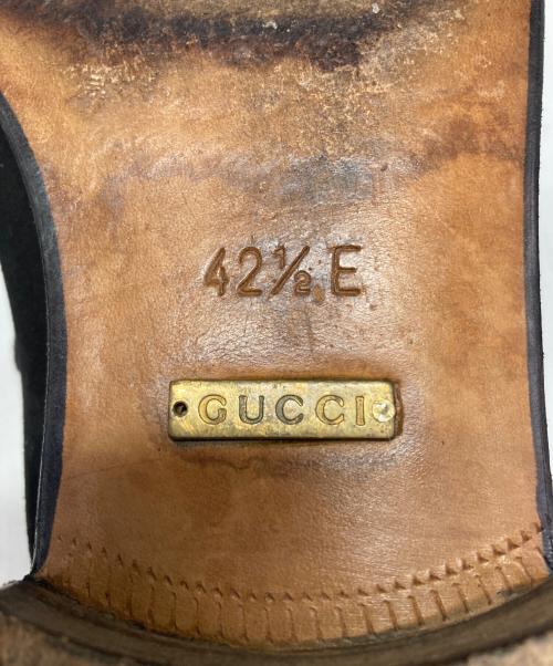 GUCCI（グッチ）GUCCI (グッチ) スエードローファー ブラック サイズ:42 1/2の古着・服飾アイテム
