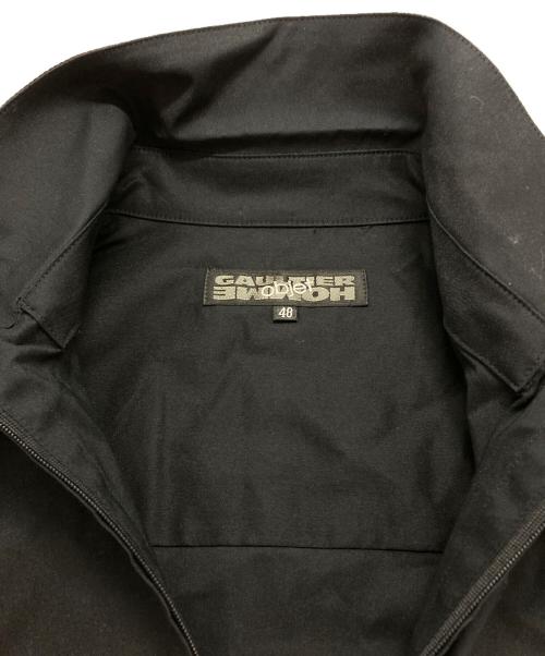 GAULTIER HOMME objet（ゴルチエオムオブジェ）GAULTIER HOMME objet (ゴルチエオムオブジェット) ジップシャツ ブラック サイズ:48の古着・服飾アイテム