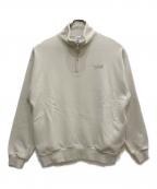 KEBOZケボズ）の古着「ハーフジップスウェット」｜ベージュ