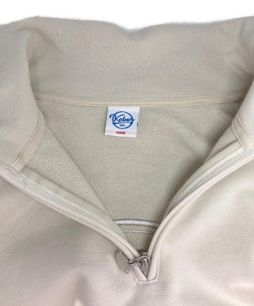 KEBOZ（ケボズ）KEBOZ (ケボズ) ハーフジップスウェット ベージュ サイズ:Ｌの古着・服飾アイテム