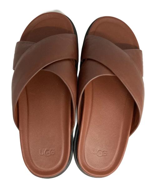 UGG（アグ）UGG (アグ) CAPITOLA CROSS SLIDE ブラウン サイズ:28の古着・服飾アイテム