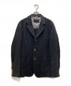 COMME des GARCONS HOMME DEUXコムデギャルソン オム ドゥ）の古着「ポリ縮絨製品染めテーラードジャケット」｜ネイビー