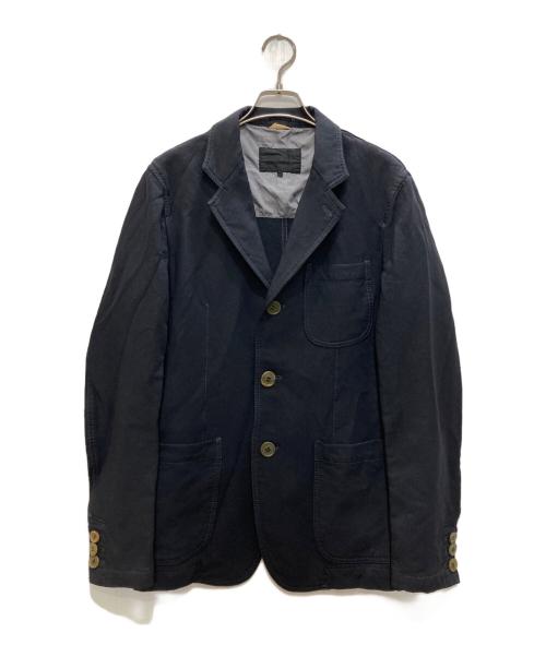 COMME des GARCONS HOMME DEUX（コムデギャルソン オム ドゥ）COMME des GARCONS HOMME DEUX (コムデギャルソン オム ドゥ) ポリ縮絨製品染めテーラードジャケット ネイビー サイズ:Ｓ　の古着・服飾アイテム