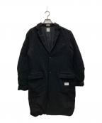 BEDWIN &THE HEARTBREAKERSベドウィンアンドザ ハートブレイカーズ）の古着「TWEED CHESTER COAT BYRNE/ツイード　チェスター　コート　バーン」｜ブラック