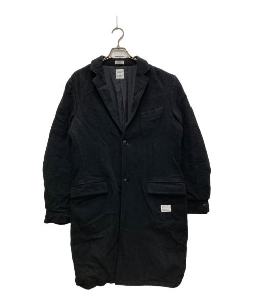 BEDWIN &THE HEARTBREAKERS（ベドウィンアンドザ ハートブレイカーズ）BEDWIN &THE HEARTBREAKERS (ベドウィンアンドザ ハートブレイカーズ) TWEED CHESTER COAT BYRNE/ツイード　チェスター　コート　バーン ブラック サイズ:表記無の古着・服飾アイテム