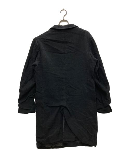 BEDWIN &THE HEARTBREAKERS（ベドウィンアンドザ ハートブレイカーズ）BEDWIN &THE HEARTBREAKERS (ベドウィンアンドザ ハートブレイカーズ) TWEED CHESTER COAT BYRNE/ツイード　チェスター　コート　バーン ブラック サイズ:表記無の古着・服飾アイテム