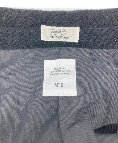 BEDWIN &THE HEARTBREAKERS（ベドウィンアンドザ ハートブレイカーズ）BEDWIN &THE HEARTBREAKERS (ベドウィンアンドザ ハートブレイカーズ) TWEED CHESTER COAT BYRNE/ツイード　チェスター　コート　バーン ブラック サイズ:表記無の古着・服飾アイテム