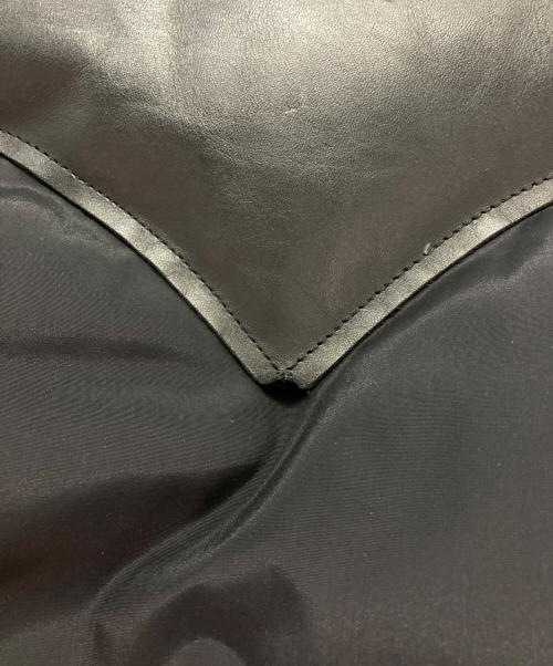 RockyMountainFeatherBed（ロッキーマウンテンフェザーベッド）RockyMountainFeatherBed (ロッキーマウンテンフェザーベッド) レザー切替ダウンベスト ブラック サイズ:38の古着・服飾アイテム