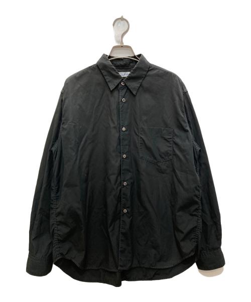 sans limite（サンリミット）Sans limite (サンリミット) ボックスレギュラーカラー 二本針 長袖シャツ ブラックの古着・服飾アイテム