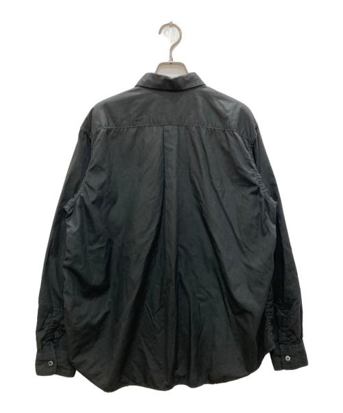 sans limite（サンリミット）Sans limite (サンリミット) ボックスレギュラーカラー 二本針 長袖シャツ ブラックの古着・服飾アイテム