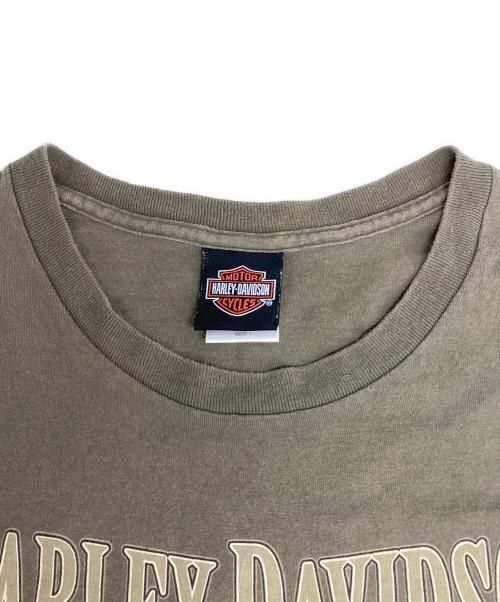 HARLEY-DAVIDSON（ハーレーダビッドソン）HARLEY-DAVIDSON (ハーレーダビッドソン) プリントtシャツ カーキ サイズ:Ｌの古着・服飾アイテム