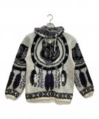 TEJIDOS HIMALAYAテジドスヒマラヤ）の古着「ジップパーカー」｜ホワイト×ブラック