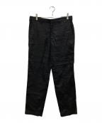 COMME des GARCONS HOMMEコムデギャルソン オム）の古着「リネンスラックスパンツ」｜ブラック