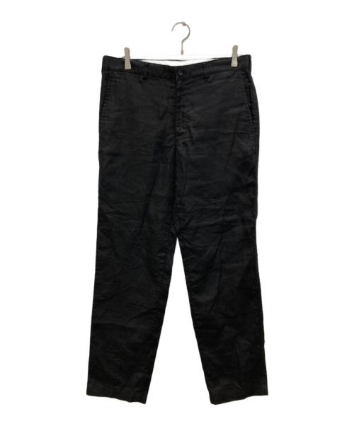 COMME des GARCONS HOMME（コムデギャルソン オム）COMME des GARCONS HOMME (コムデギャルソン オム) リネンスラックスパンツ ブラック サイズ:Ｌの古着・服飾アイテム