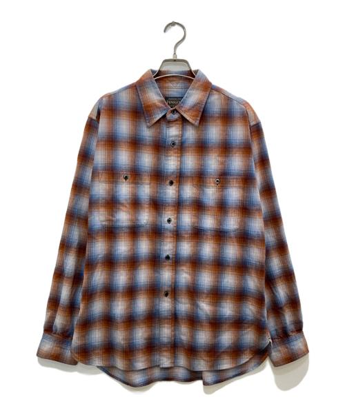 PENDLETON（ペンドルトン）PENDLETON (ペンドルトン) オンブレチェックシャツ ブラウン サイズ:Mの古着・服飾アイテム