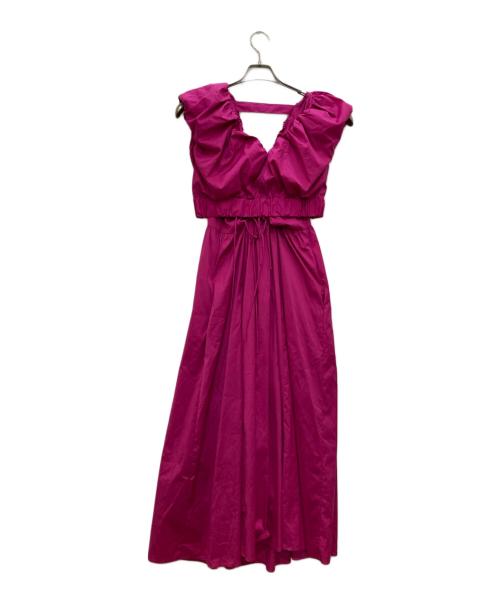 Snidel（スナイデル）Snidel (スナイデル) クロップドブラウスレイヤードキャミワンピ ピンクの古着・服飾アイテム