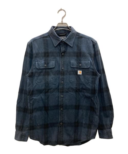CarHartt（カーハート）CarHartt (カーハート) ヘビーウェイトフランネルシャツ ネイビー サイズ:Sの古着・服飾アイテム