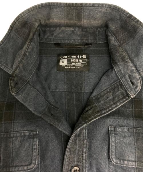 CarHartt（カーハート）CarHartt (カーハート) ヘビーウェイトフランネルシャツ ネイビー サイズ:Sの古着・服飾アイテム