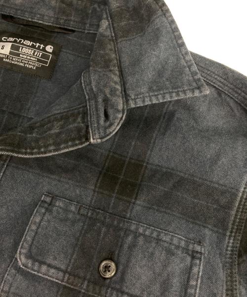 CarHartt（カーハート）CarHartt (カーハート) ヘビーウェイトフランネルシャツ ネイビー サイズ:Sの古着・服飾アイテム