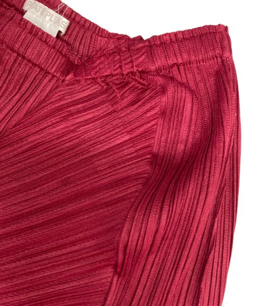 PLEATS PLEASE（プリーツプリーズ）PLEATS PLEASE (プリーツプリーズ) 変形プリーツスカート レッド サイズ:3の古着・服飾アイテム
