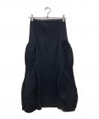 ISSEY MIYAKE FETEイッセイミヤケフェット）の古着「変形プリーツスカート」｜ブラック