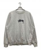 stussyステューシー）の古着「ストックロゴスウェット」｜グレー