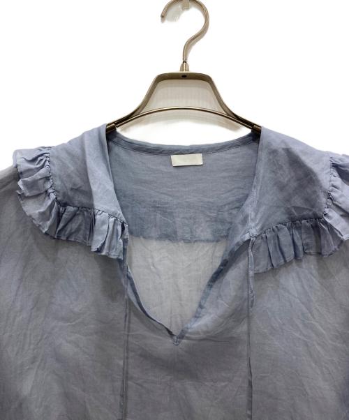 Heriter（エリテ）Heriter (エリテ) organdy frill color blouse パープル サイズ:38の古着・服飾アイテム