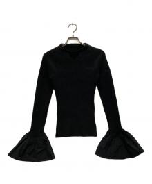 MAISON SPECIAL（メゾンスペシャル）の古着「Boucle Combination Knit/ブークル　コンビネーション　ニット　」｜ブラック