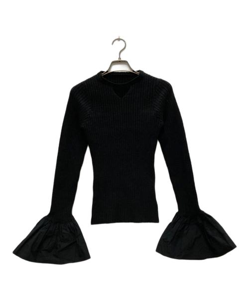 MAISON SPECIAL（メゾンスペシャル）MAISON SPECIAL (メゾンスペシャル) Boucle Combination Knit/ブークル　コンビネーション　ニット　 ブラック サイズ:Ｆの古着・服飾アイテム