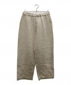 MITTANミッタン）の古着「亜麻苧麻ワイドパンツ」｜ベージュ