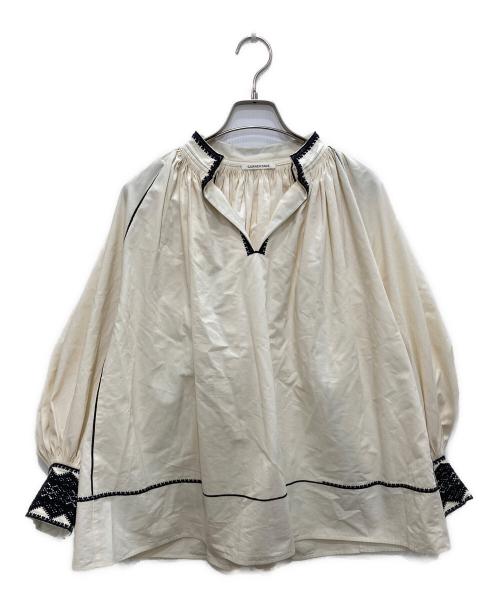 CURRENTAGE（カレンテージ）CURRENTAGE (カレンテージ) エンブロイダリーブラウス ホワイト サイズ:FREEの古着・服飾アイテム