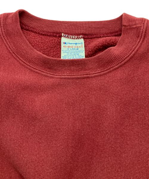 Champion REVERSE WEAVE（チャンピオン リバース ウィーブ）Champion REVERSE WEAVE (チャンピオン リバース ウィーブ) クルーネックスウェット レッド サイズ:XLの古着・服飾アイテム