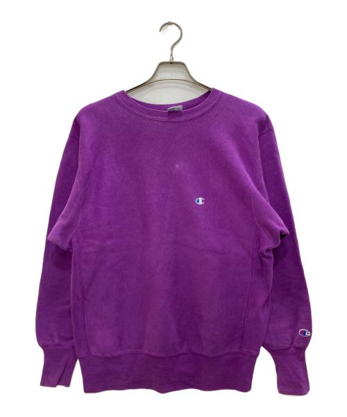 Champion REVERSE WEAVE（チャンピオン リバース ウィーブ）Champion REVERSE WEAVE (チャンピオン リバース ウィーブ) クルーネックスウェット パープル サイズ:Lの古着・服飾アイテム