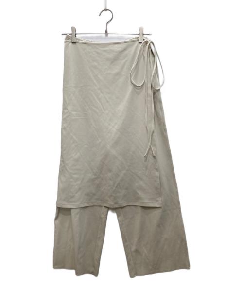 anuke（アンヌーク）anuke (アンヌーク) anuke Layered Cut Pants/アンヌーク レイヤード カット パンツ ベージュ サイズ:38 未使用品の古着・服飾アイテム