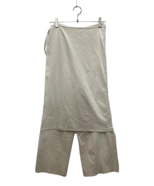 anuke（アンヌーク）anuke (アンヌーク) anuke Layered Cut Pants/アンヌーク レイヤード カット パンツ ベージュ サイズ:38 未使用品の古着・服飾アイテム