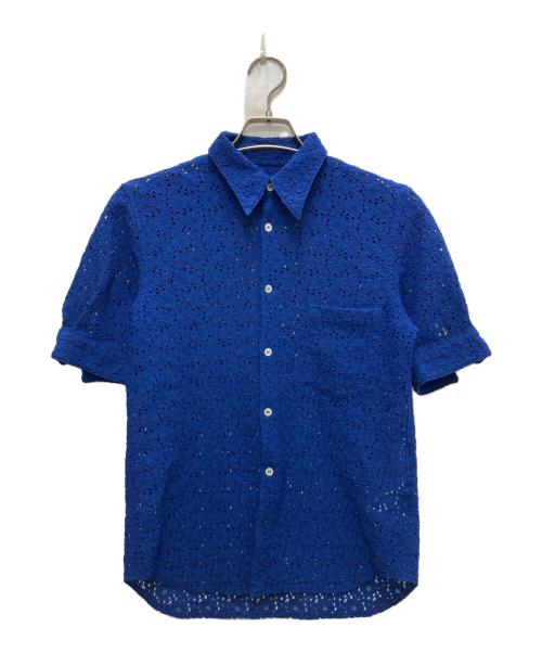 COMME des GARCONS HOMME PLUS（コムデギャルソンオムプリュス）COMME des GARCONS HOMME PLUS (コムデギャルソンオムプリュス) レースシャツ ブルー サイズ:Ｍの古着・服飾アイテム