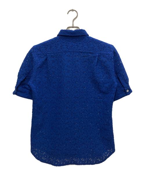 COMME des GARCONS HOMME PLUS（コムデギャルソンオムプリュス）COMME des GARCONS HOMME PLUS (コムデギャルソンオムプリュス) レースシャツ ブルー サイズ:Ｍの古着・服飾アイテム