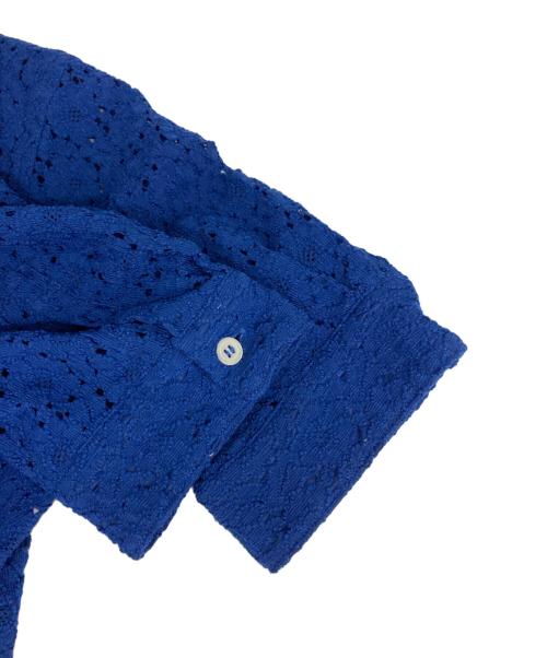 COMME des GARCONS HOMME PLUS（コムデギャルソンオムプリュス）COMME des GARCONS HOMME PLUS (コムデギャルソンオムプリュス) レースシャツ ブルー サイズ:Ｍの古着・服飾アイテム