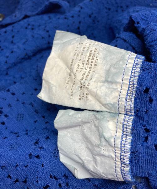 COMME des GARCONS HOMME PLUS（コムデギャルソンオムプリュス）COMME des GARCONS HOMME PLUS (コムデギャルソンオムプリュス) レースシャツ ブルー サイズ:Ｍの古着・服飾アイテム