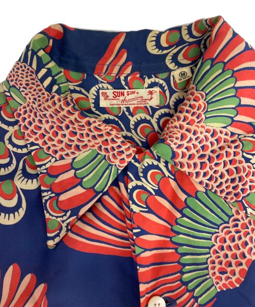 Sun Surf（サンサーフ）Sun Surf (サンサーフ) アロハシャツ ブルー×レッド サイズ:Ｍの古着・服飾アイテム