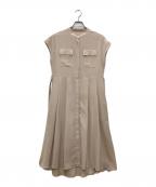 Nobleノーブル）の古着「シャツイレヘムフレアOP」｜ベージュ