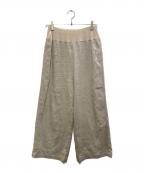 BEARDSLEYビアズリー）の古着「ウエストリブリネンパンツ」｜ベージュ