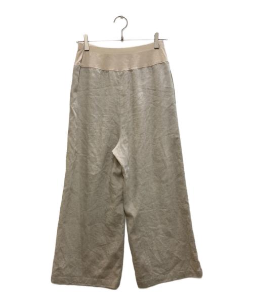 BEARDSLEY（ビアズリー）BEARDSLEY (ビアズリー) ウエストリブリネンパンツ ベージュ サイズ:SIZE1の古着・服飾アイテム