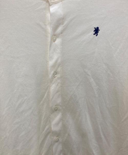 Gymphlex（ジムフレックス）Gymphlex (ジムフレックス) シアー クルーネックカーディガン ホワイト サイズ:SIZE12の古着・服飾アイテム