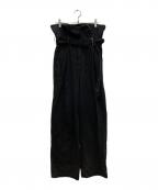 DRIES VAN NOTENドリスヴァンノッテン）の古着「ベルテッドパンツ」｜ブラック