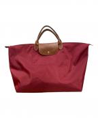 LONGCHAMPロンシャン）の古着「ルプリアージュ トートバッグ」｜レッド