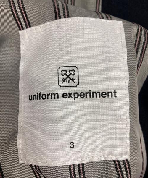 uniform experiment（ユニフォームエクスペリメント）uniform experiment (ユニフォームエクスペリメント) オーバーサイズド ピーコート ネイビー サイズ:3の古着・服飾アイテム