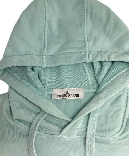 STONE ISLAND（ストーンアイランド）STONE ISLAND (ストーンアイランド) ガーメントダイサイドロゴパッチパーカー スカイブルー サイズ:Ⅿの古着・服飾アイテム